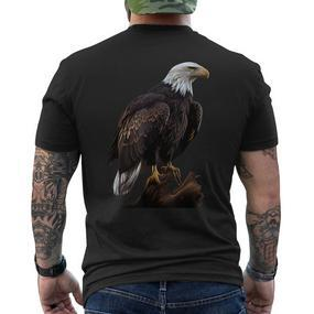 Genuine Eagle Sea Eagle Bald Eagle Polygon Eagle T-Shirt mit Rückendruck - Seseable De