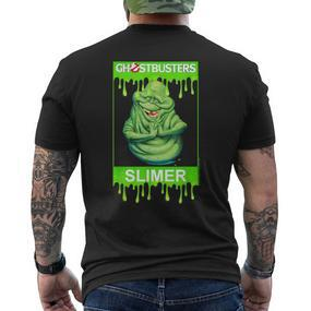 Ghostbusters Slimer Portrait Poster T-Shirt mit Rückendruck - Seseable De