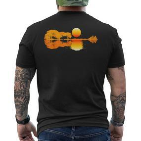 Guitar Sun Guitar Guitarist T-Shirt mit Rückendruck - Seseable De