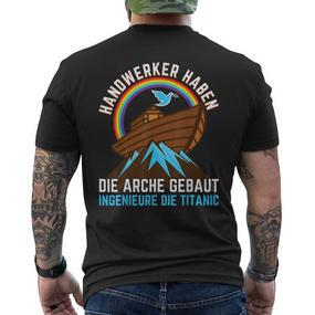 Handwerker Haben Die Arche Gebaut Carpenter's Black S T-Shirt mit Rückendruck - Seseable De