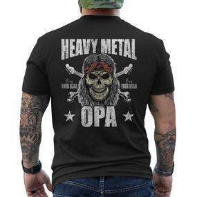 Heavy Metal Grandpa Grossvater Bester Metal Grandpa T-Shirt mit Rückendruck - Seseable De