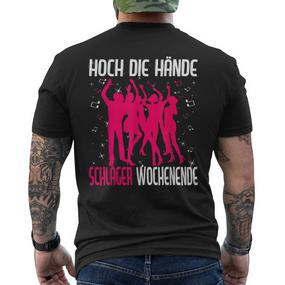 Hoch Die Hände Schlager Weekend Party Costume Black S T-Shirt mit Rückendruck - Seseable De