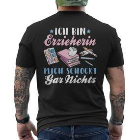 Ich Bin Erzieherin German Language T-Shirt mit Rückendruck - Seseable De