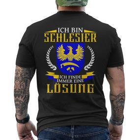 Ich Bin SchlesierOberschlesia Schlesia Origin German Language T-Shirt mit Rückendruck - Seseable De