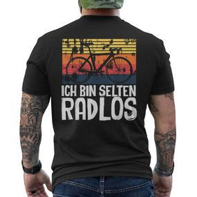 Ich Bin Selten Radlos Radloß Retro Bicycle Cycling T-Shirt mit Rückendruck - Seseable De