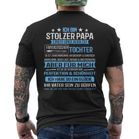 Ich Bin Stolzer Papa Einer Incredibly Fantastischen Tochter T-Shirt mit Rückendruck - Seseable De