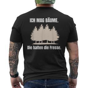 Ich Hasse Menschen Ich Mag Bäume Misanthrop Menschenhasser T-Shirt mit Rückendruck - Seseable De