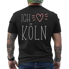 Ich Liebe Köln Ich Liebe Köln Black S T-Shirt mit Rückendruck - Seseable De