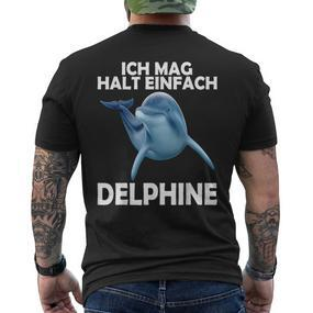 Ich Mag Halt Einfach Dolphin Sweet Dolphin S T-Shirt mit Rückendruck - Seseable De