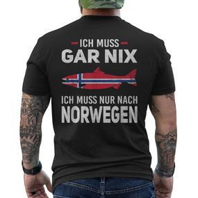 Ich Muss Gar Nix Ich Muss Nur Nach Norwegian Scandinavia T-Shirt mit Rückendruck - Seseable De