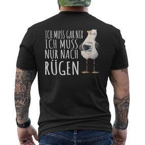Ich Muss Nur Nach Rügen Baltic Sea Ich Muss Nur Nach Rügen T-Shirt mit Rückendruck - Seseable De