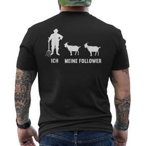 Ich und Meine Follower Ziege, Bauernhofmotiv Kurzärmliges Herren-T-Kurzärmliges Herren-T-Shirt für Landwirte - Seseable De