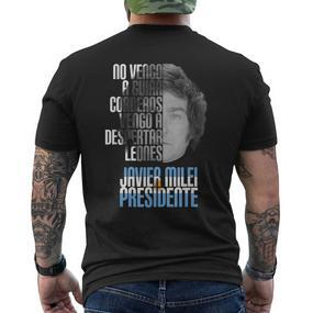Javier Milei Presite Argentina 2023 T-Shirt mit Rückendruck - Seseable De