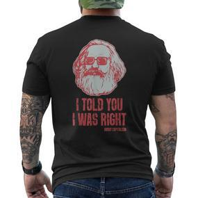 Karl Marx Marxism Communism Socialism Philosophy T-Shirt mit Rückendruck - Seseable De