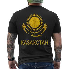 Kazakhstan Eagle Kazakh Pride Kazakh Kazakh T-Shirt mit Rückendruck - Seseable De