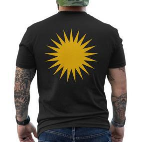Kurdish Sun Flag Kurd Kurdi Her Biji Kurdistan Heart T-Shirt mit Rückendruck - Seseable De
