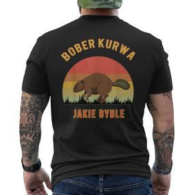 Kurwa Bober Bober Meme T-Shirt mit Rückendruck - Seseable De