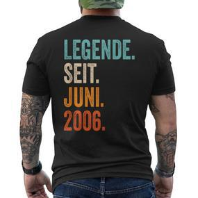 Legende Seit Juni 2006 18 Jahre T-Shirt mit Rückendruck - Seseable De