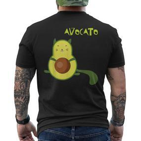 Lustiges Avocato-Katzen Kurzärmliges Herren-T-Kurzärmliges Herren-T-Shirt, Wortspiel Design - Seseable De