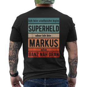 Markus First Name Lettering Boys T-Shirt mit Rückendruck - Seseable De