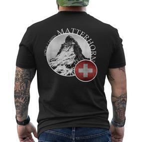 Matterhorn Zermatt Switzerland Alps T-Shirt mit Rückendruck - Seseable De