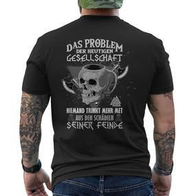 Met Aus Den Skulls Des Des Enemies For Fans Of Viking T-Shirt mit Rückendruck - Seseable De