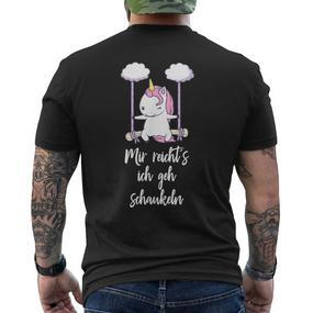 Mir Reicht's Ich Geh Swinging Unicorn T-Shirt mit Rückendruck - Seseable De