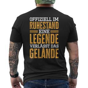 Official Im Ruhestand Eine Legende Verlässt Das Gelände S T-Shirt mit Rückendruck - Seseable De