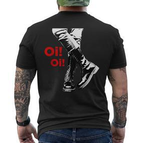 Oi Oi Ska Street Punk Hardcore Punk T-Shirt mit Rückendruck - Seseable De
