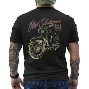 Oldschool Moped Simson Schwalbe T-Shirt mit Rückendruck - Seseable De