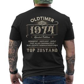 Oldtimer Baujahr 1974 Special Edition 50 Geburtstag Jahrgang T-Shirt mit Rückendruck - Seseable De