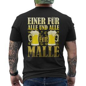 One For All And All For Malle S T-Shirt mit Rückendruck - Seseable De