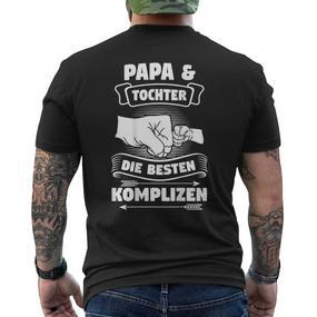 Papa & Tochter Die Beste Komplizen Partnerlook Father Black S T-Shirt mit Rückendruck - Seseable De
