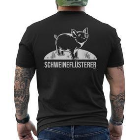 Pig Whisper Pig Farmer T-Shirt mit Rückendruck - Seseable De