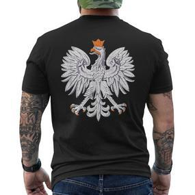 Poland Eagle Polish Symbol Sign Vintage Retro T-Shirt mit Rückendruck - Seseable De