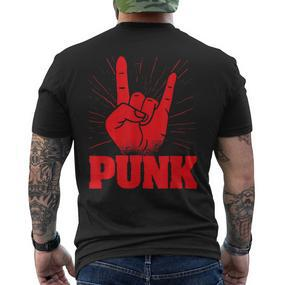 Punk Mohawk Punk Rocker Punker Black T-Shirt mit Rückendruck - Seseable De