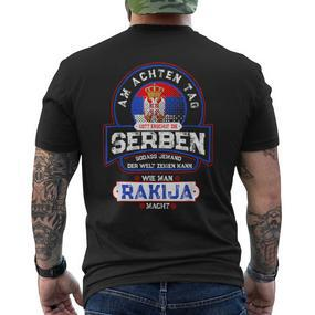Rakija And Serben Srbija T-Shirt mit Rückendruck - Seseable De