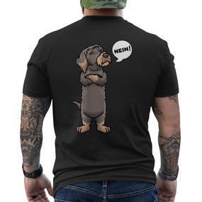 With Rauhaardachund Nein Dachshund Dog T-Shirt mit Rückendruck - Seseable De
