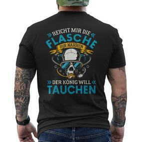 Reicht Mir Die Oxygen Bottle Scuba Diver T-Shirt mit Rückendruck - Seseable De
