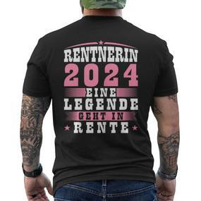 Rentnerin 2024 Eine Legende Geht In Rente T-Shirt mit Rückendruck - Seseable De