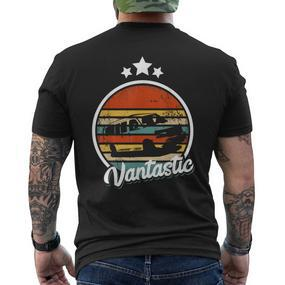 Retro Camper Buslife Caravan Camping Vintage Camper Bus T-Shirt mit Rückendruck - Seseable De
