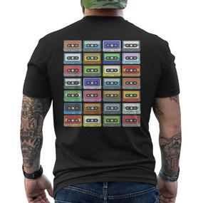 Retro Cassette 80S 90S Party T-Shirt mit Rückendruck - Seseable De