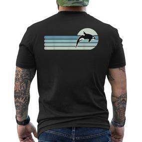 Retro Orca Whale T-Shirt mit Rückendruck - Seseable De