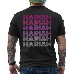 Retro Style Mariah Pink Ombre S T-Shirt mit Rückendruck - Seseable De