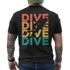 Retro Vintage Diving For Diver T-Shirt mit Rückendruck - Seseable De