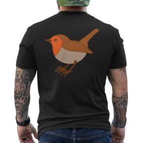 Robin Bird Robin Singbird Bird T-Shirt mit Rückendruck - Seseable De