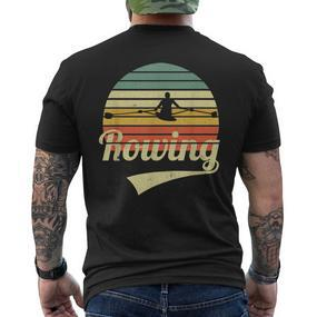 Rowing Rowing Outfit In Vintage Retro Style Vintage T-Shirt mit Rückendruck - Seseable De