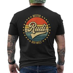 Rudi With Best Rudi Der Welt T-Shirt mit Rückendruck - Seseable De