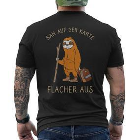 Sah Auf Der Karte Flacher Aus Slotier Trekking Hiking T-Shirt mit Rückendruck - Seseable De