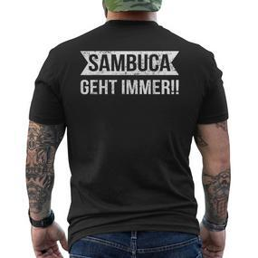 Sambuca Schnaps Liqueur Drinking T-Shirt mit Rückendruck - Seseable De